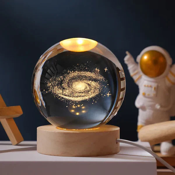 3D Krystall Galakse Sphere | Luvikno