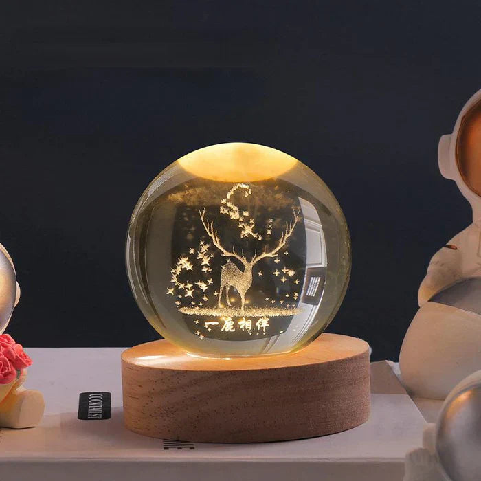 3D Krystall Galakse Sphere | Luvikno