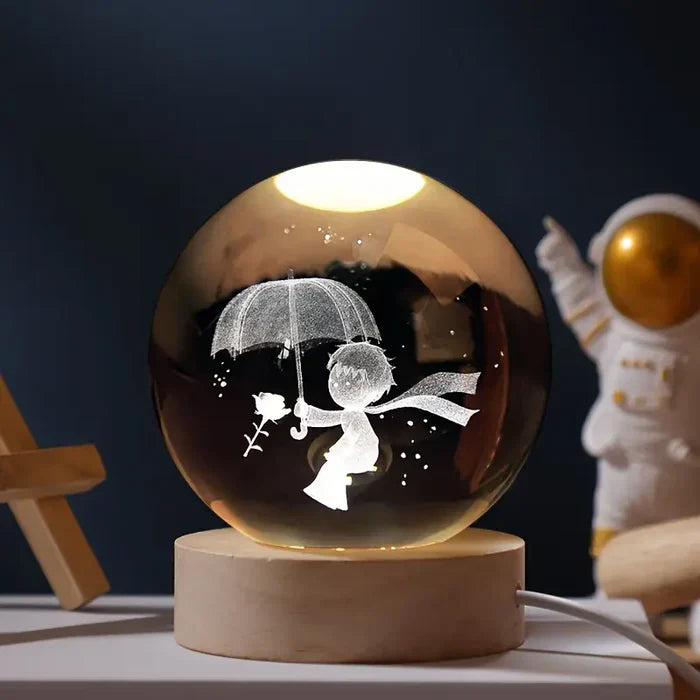 3D Krystall Galakse Sphere | Luvikno