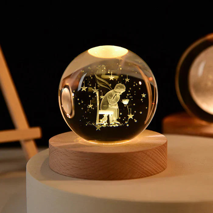 3D Krystall Galakse Sphere | Luvikno