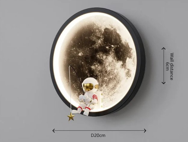 Luvikno | Spacelume - Moon LED Vegglampe