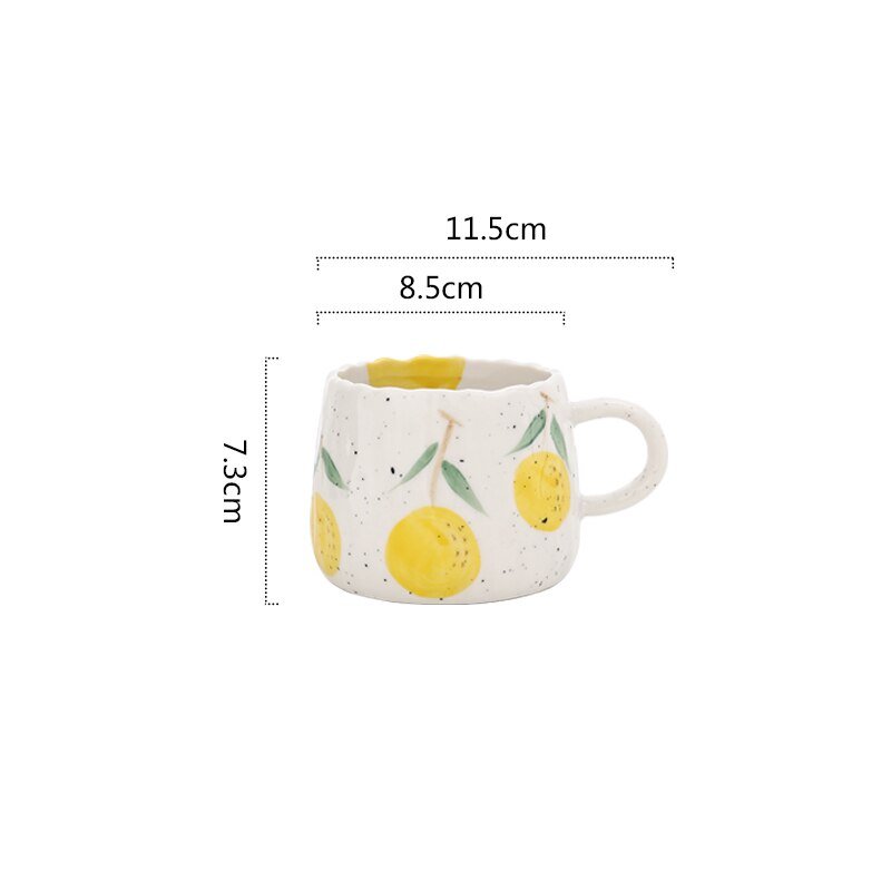 Keramisk kaffekopp med lekent fruktdesign | Luvikno