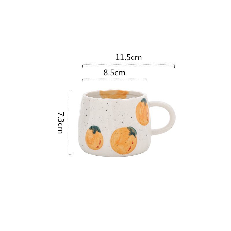 Keramisk kaffekopp med lekent fruktdesign | Luvikno