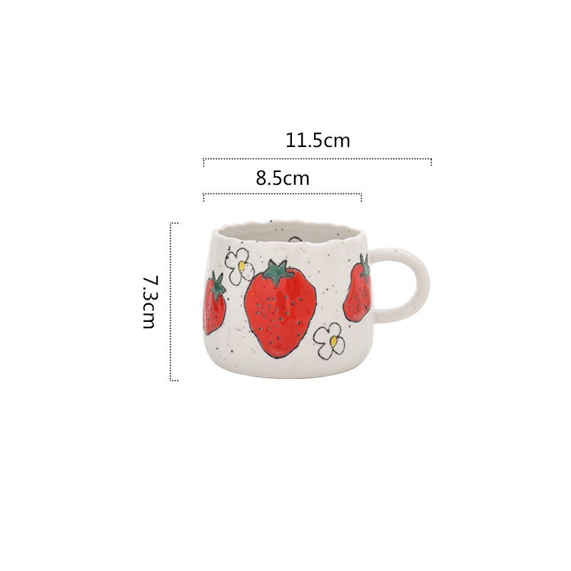 Keramisk kaffekopp med lekent fruktdesign | Luvikno