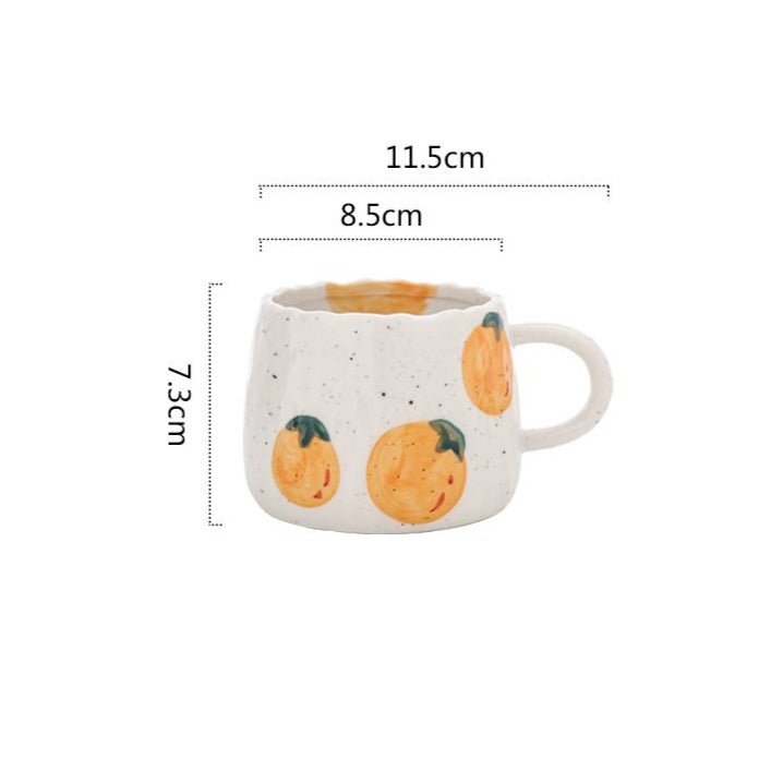 Keramisk kaffekopp med lekent fruktdesign | Luvikno