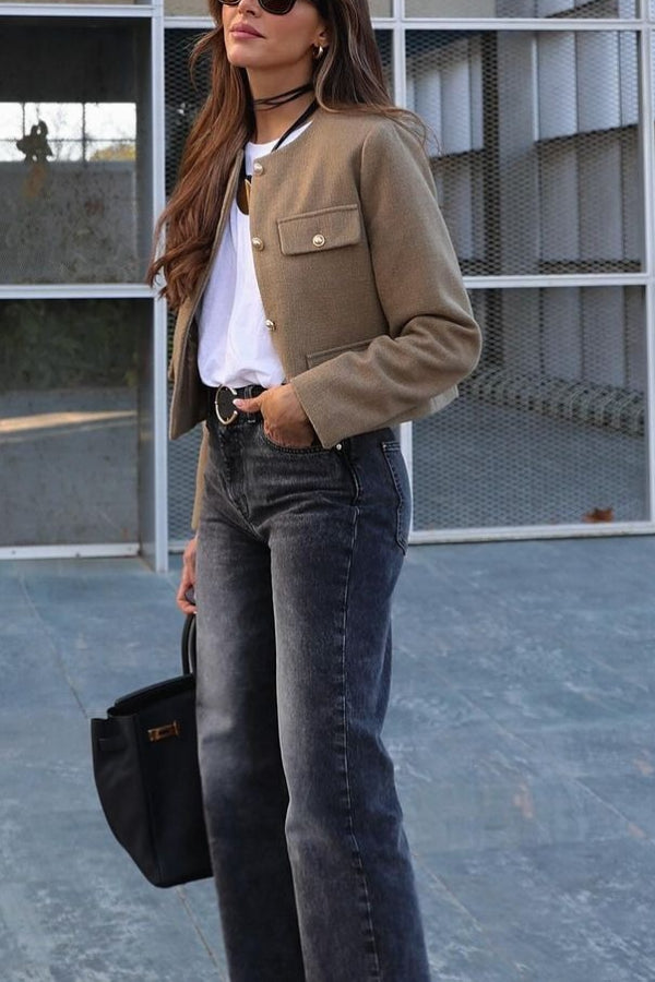 Luvik | Kaula Yksivärinen Yksi rivi Takki