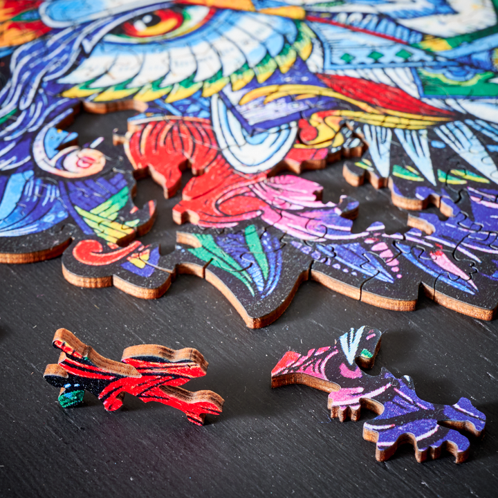 MajesticWolf Puslespill – Premium Tre Jigsaw Puslespill Luvikno