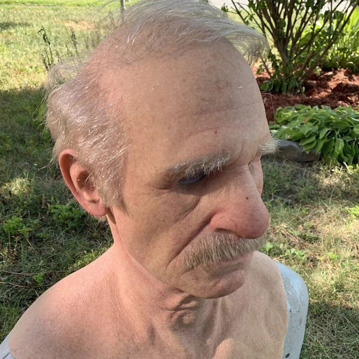 Creepy Old Man Maske – Realistisk Lateks Halloween Maske for Voksne | Luvikno