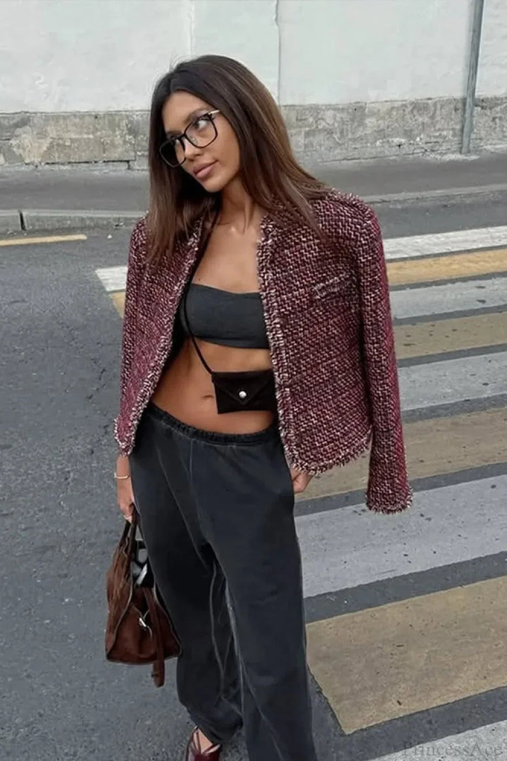 Luvik | Elegant Tweed Klipper Blazer