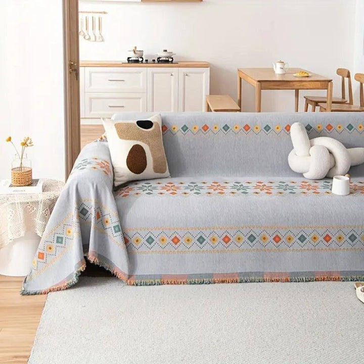 Bohemsk Quaste Sofa Trekk Bomullsblanding Luvikno