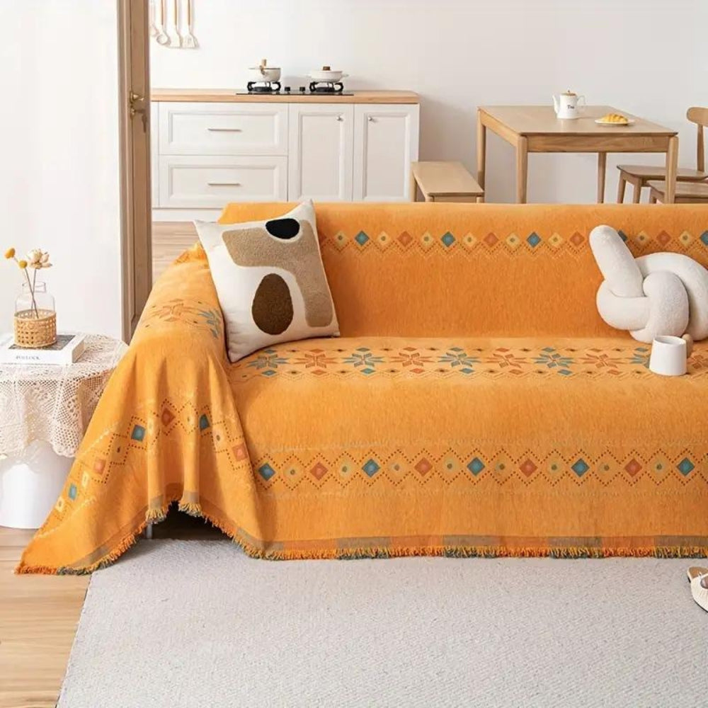 Bohemsk Quaste Sofa Trekk Bomullsblanding Luvikno