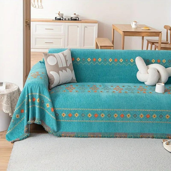 Bohemsk Quaste Sofa Trekk Bomullsblanding Luvikno