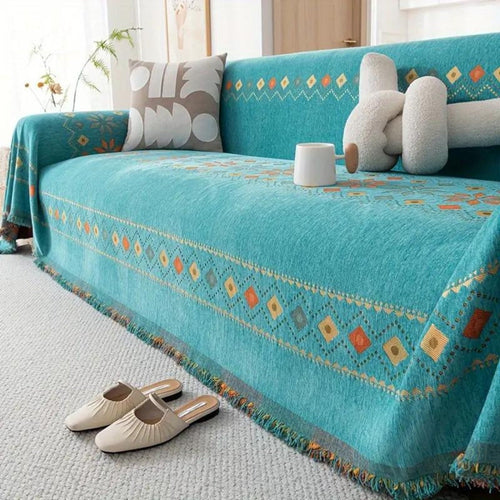 Bohemsk Quaste Sofa Trekk Bomullsblanding Luvikno