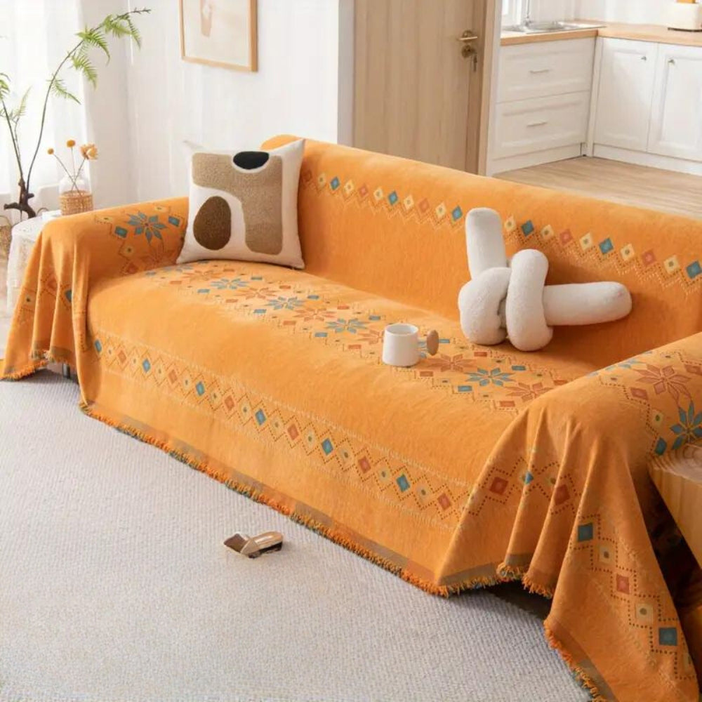Bohemsk Quaste Sofa Trekk Bomullsblanding Luvikno