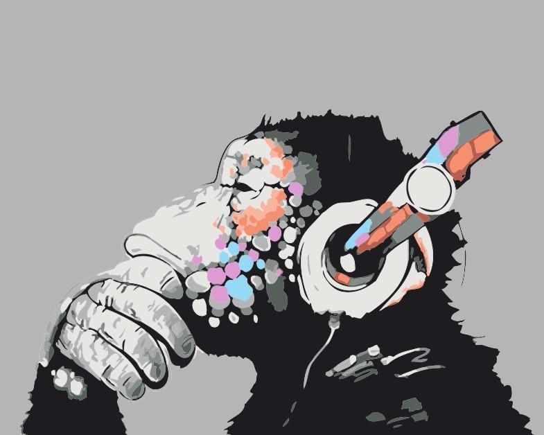 Chimp DJ - Van-Go Mal-etter-nummer Kit | Luvikno