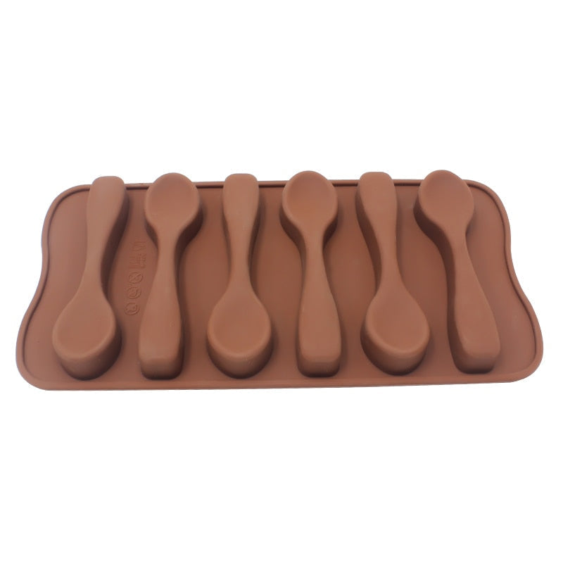 Sjokoladeform Non-stick Hjerte Blomst Sjokolade Kake Silikonform | Luvikno