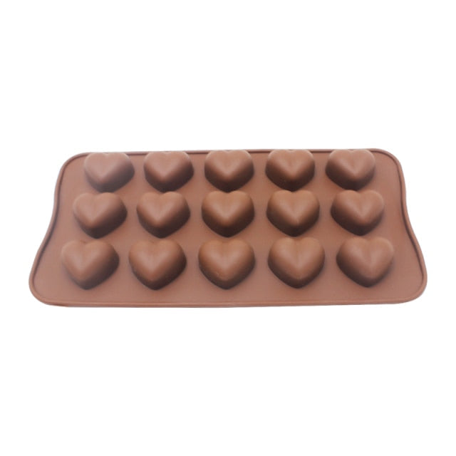 Sjokoladeform Non-stick Hjerte Blomst Sjokolade Kake Silikonform | Luvikno