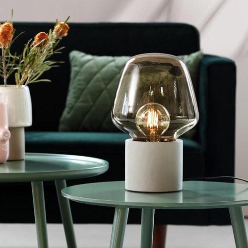 Luvikno | Elegant CementGlo Petite Bordlampe - for et Luksuriøst Interiør
