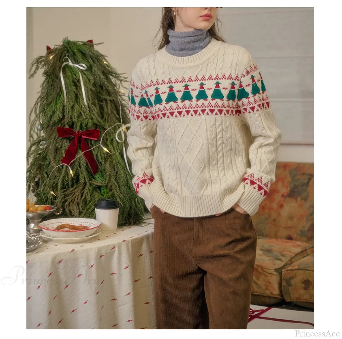 Luvik | Joulukuusi Vintage Fair Isle Neule
