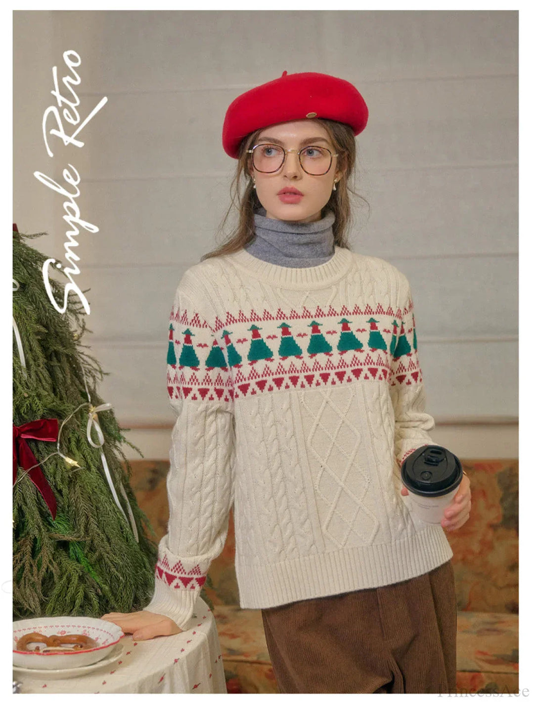 Luvik | Juletre Vintage Fair Isle Genser