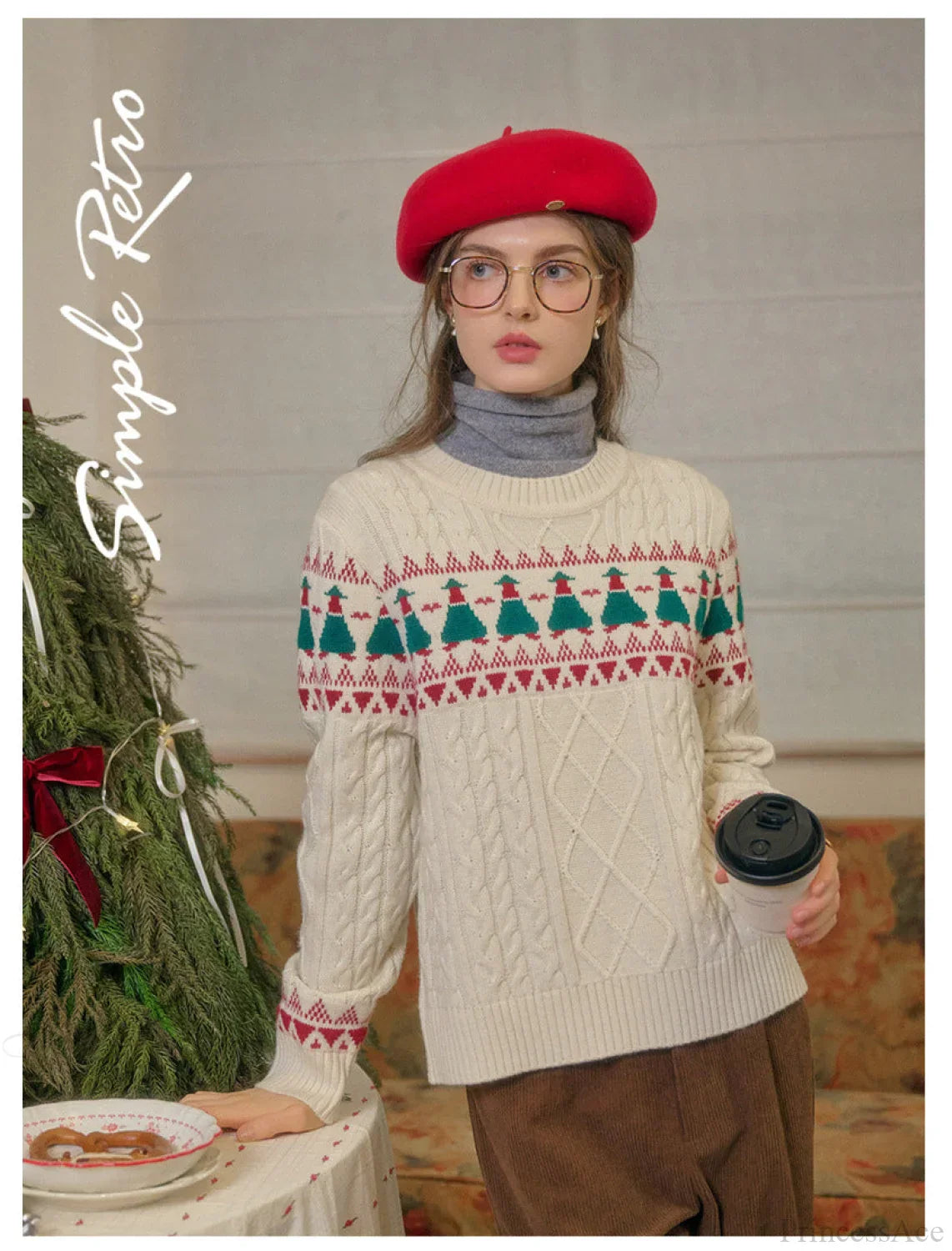 Luvik | Joulukuusi Vintage Fair Isle Neule