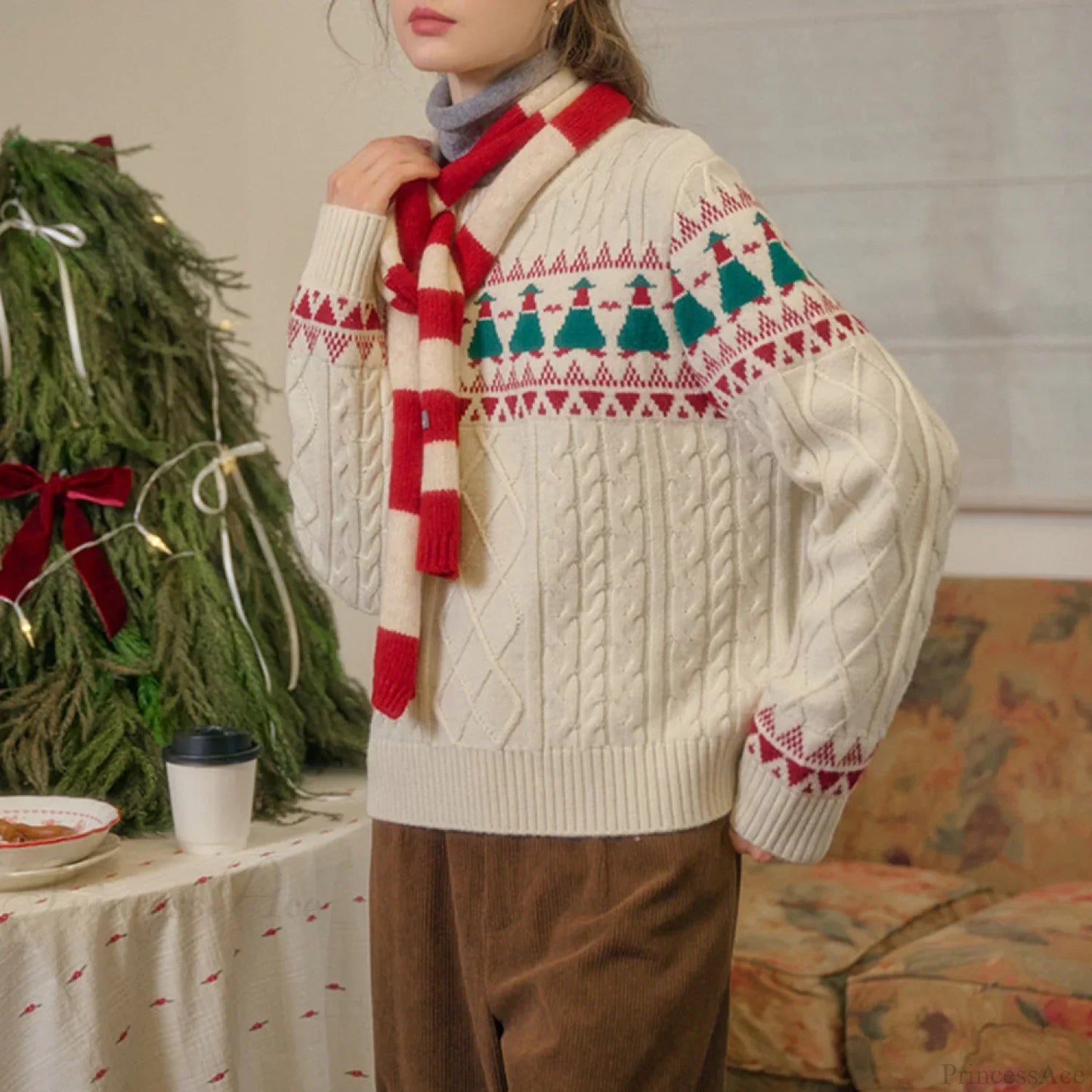 Luvik | Joulukuusi Vintage Fair Isle Neule