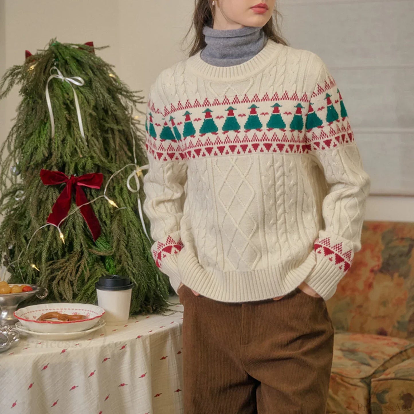 Luvik | Joulukuusi Vintage Fair Isle Neule