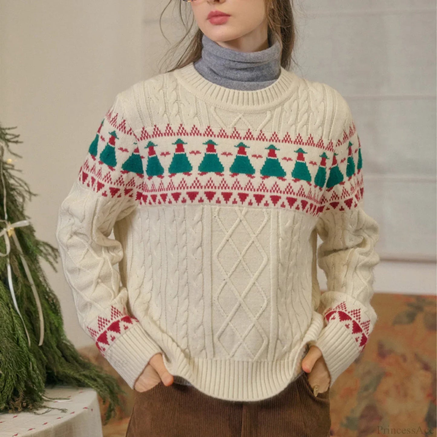 Luvik | Joulukuusi Vintage Fair Isle Neule