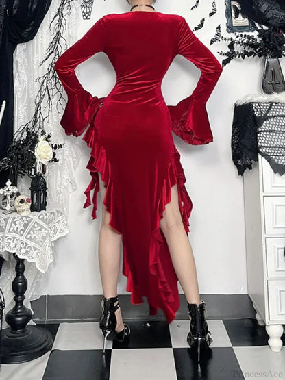 Luvik | Joulusametti pitsi patchwork midi mekko