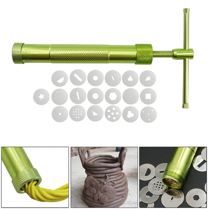 Clay Extruders Skulpturmaskin Gun Fondant Kake Dekorering Verktøy | Luvikno