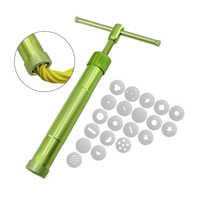 Clay Extruders Skulpturmaskin Gun Fondant Kake Dekorering Verktøy | Luvikno
