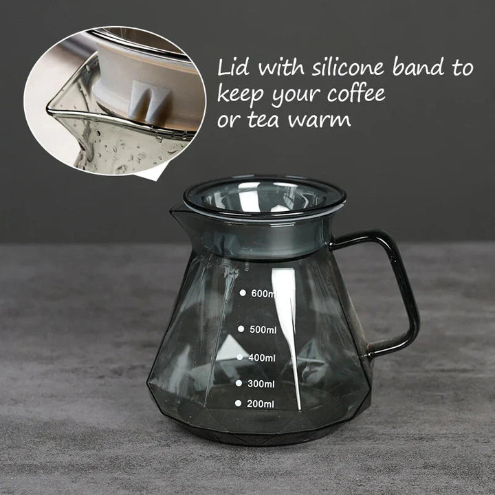 Clear Glass Range Kaffe Server For Pour Over Kaffe og Te Kanne | Luvikno