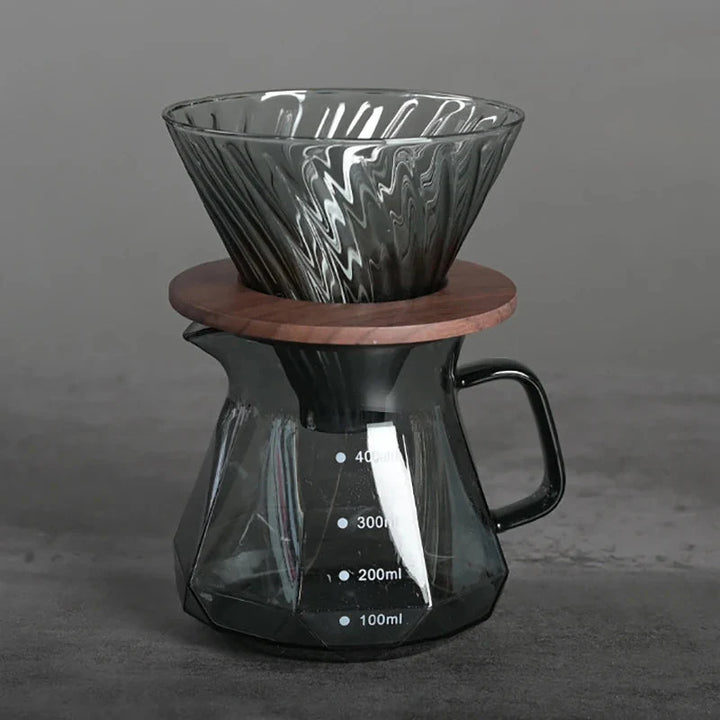 Clear Glass Range Kaffe Server For Pour Over Kaffe og Te Kanne | Luvikno