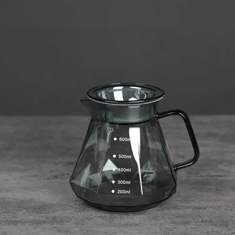 Clear Glass Range Kaffe Server For Pour Over Kaffe og Te Kanne | Luvikno