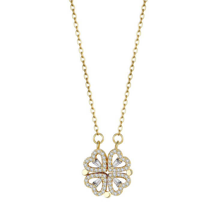 Lucky Charm Necklace - Elegant Heart-Shaped Necklace in Gold Luvikno
