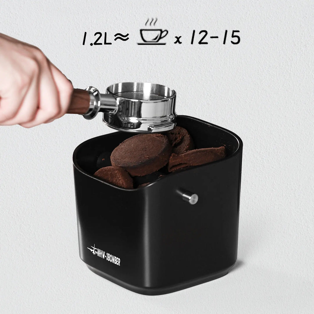 Kaffesubstans Knock Box Firkantet Fjernbar Knock Bar og Skli-fri Bunn | Luvikno