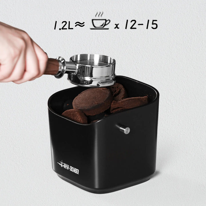 Kaffesubstans Knock Box Firkantet Fjernbar Knock Bar og Skli-fri Bunn | Luvikno
