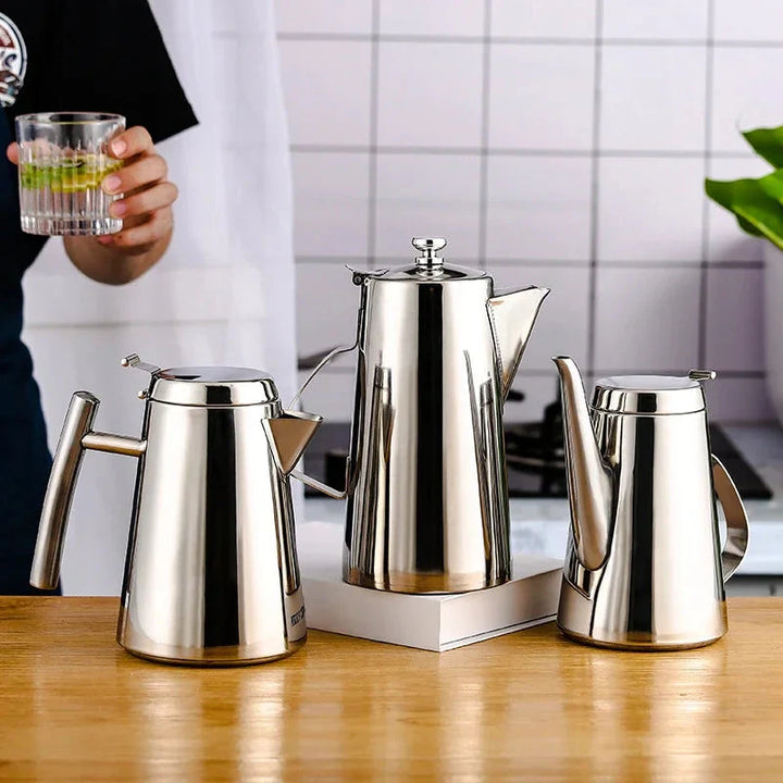 Cold Kettle Teapot Lang munnsuppekettle Rustfritt stål tekanne | Luvikno