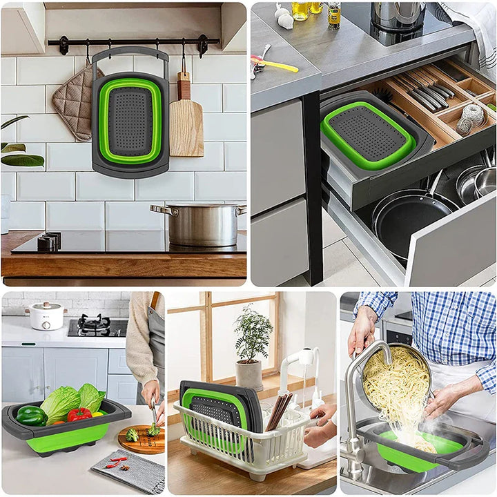 Samlebar sil med forlengbare håndtak Over-the-Sink sil | Luvikno