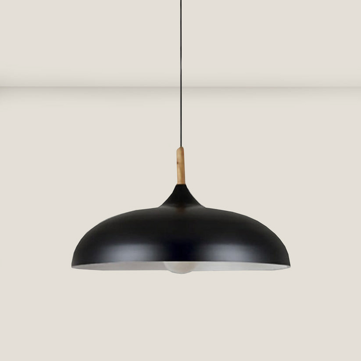 Eiketre taklampe i nordisk design – LED tre plafond lampe | Luvikno
