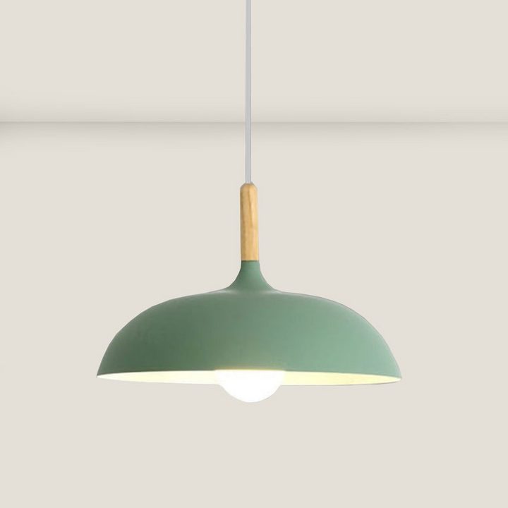 Eiketre taklampe i nordisk design – LED tre plafond lampe | Luvikno