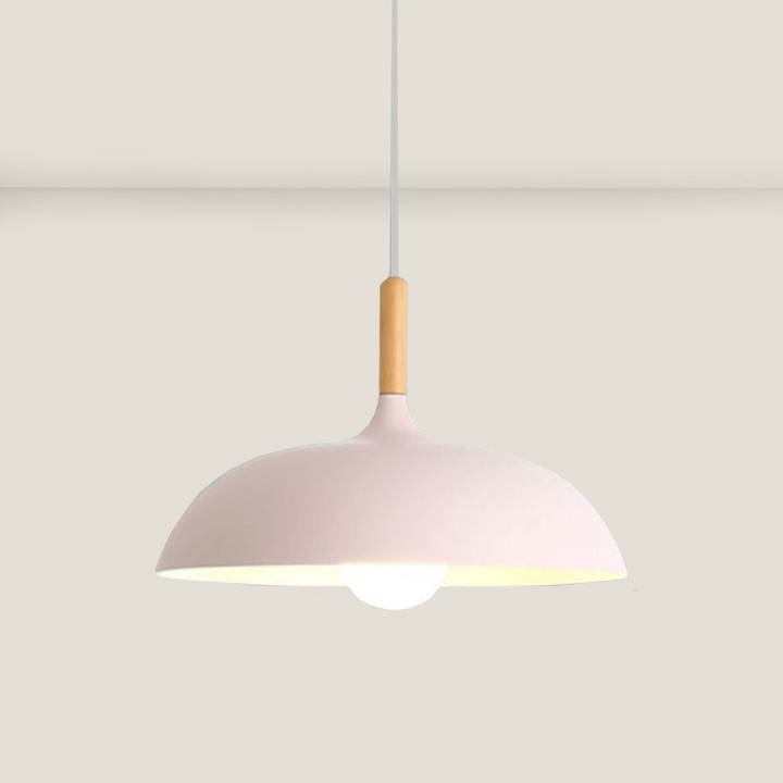 Eiketre taklampe i nordisk design – LED tre plafond lampe | Luvikno