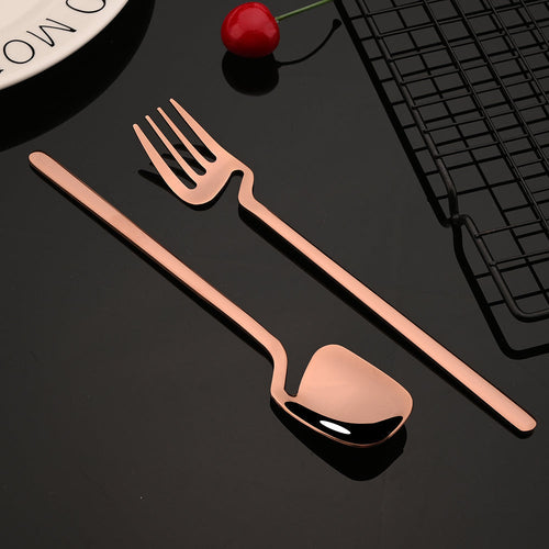 Fargerik bestikk sett kniv gaffel teskje middag servise | Luvikno