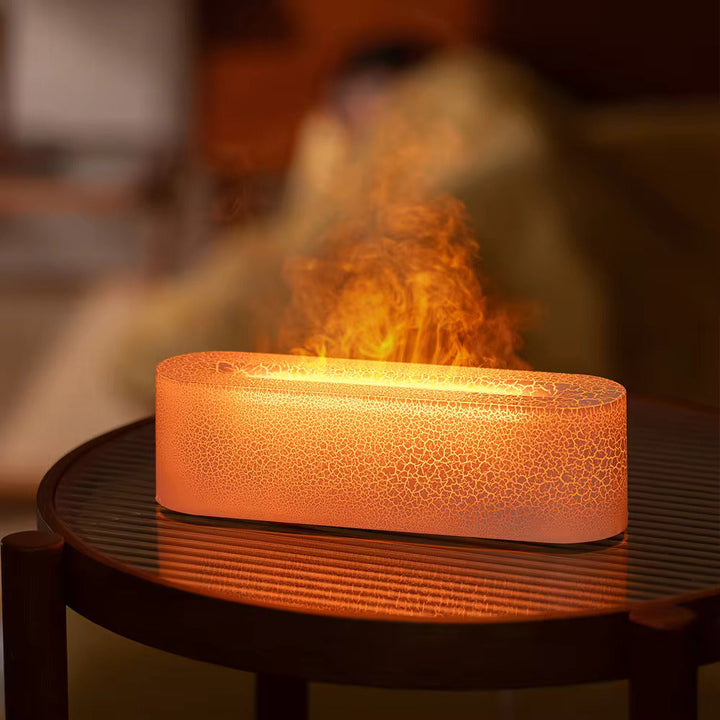 Aromaterapi Flamme Effekt Luftfukter Lampe Luvikno