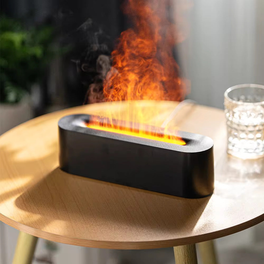 Aromaterapi Flamme Effekt Luftfukter Lampe Luvikno