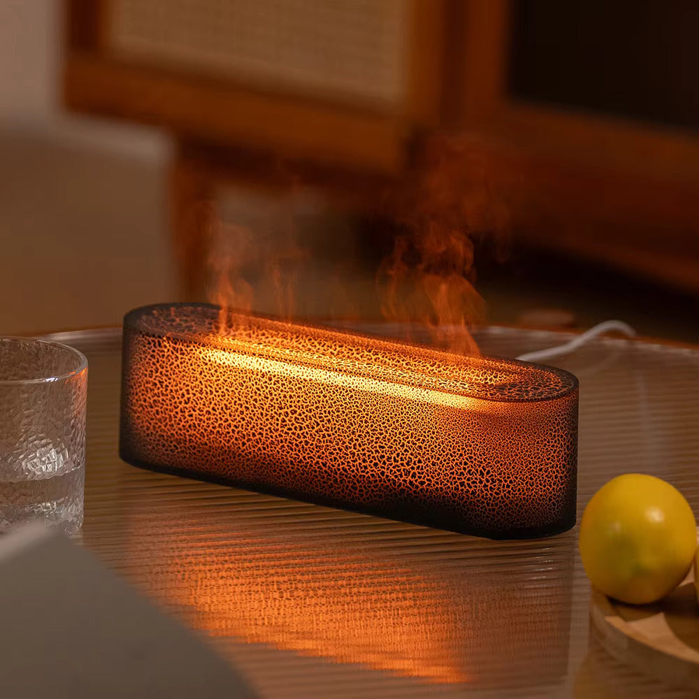 Aromaterapi Flamme Effekt Luftfukter Lampe Luvikno