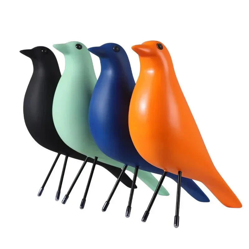 Fargerik novitet fuglehus ornament harpiks skulptur dekOR | Luvikno