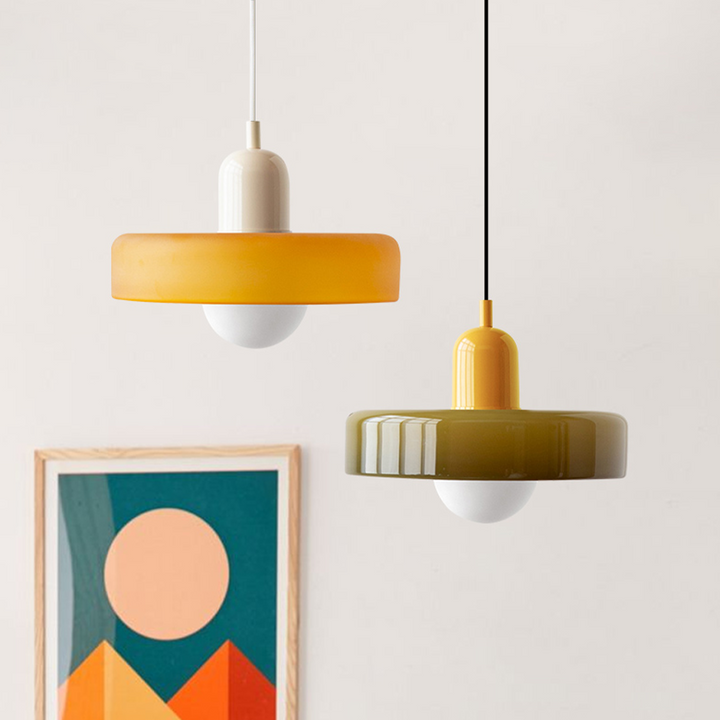 Luvikno | Fargerik Pendellampe i Bauhaus Stil - StiloGlas