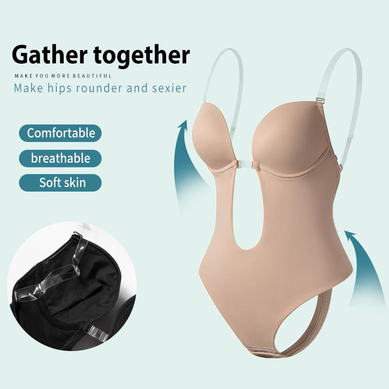 Luvik | Syvä V-aukko Vartalon muotoilija Bodysuit