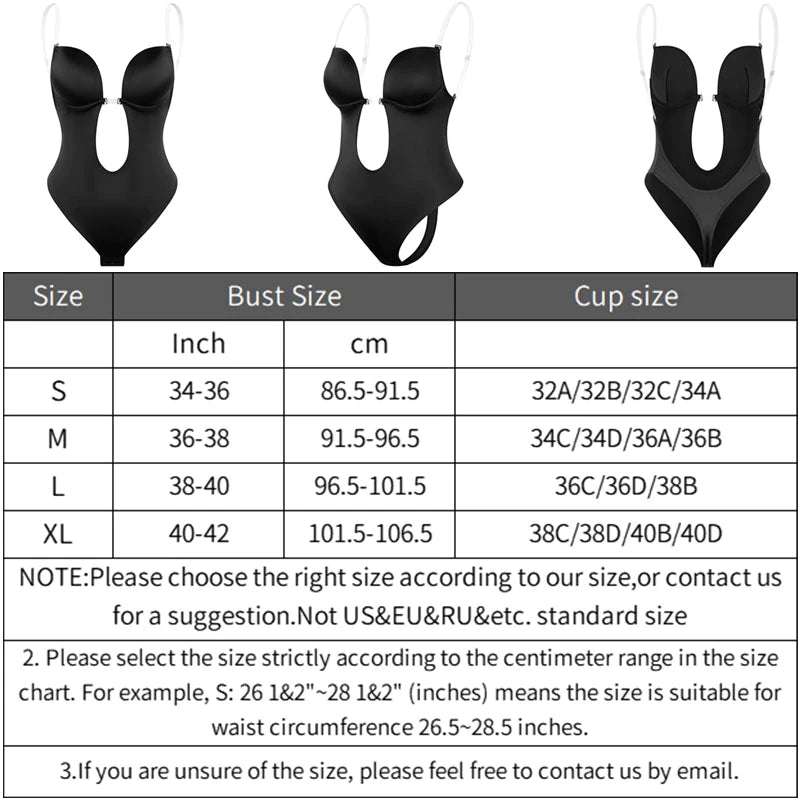 Luvik | Syvä V-aukko Vartalon muotoilija Bodysuit